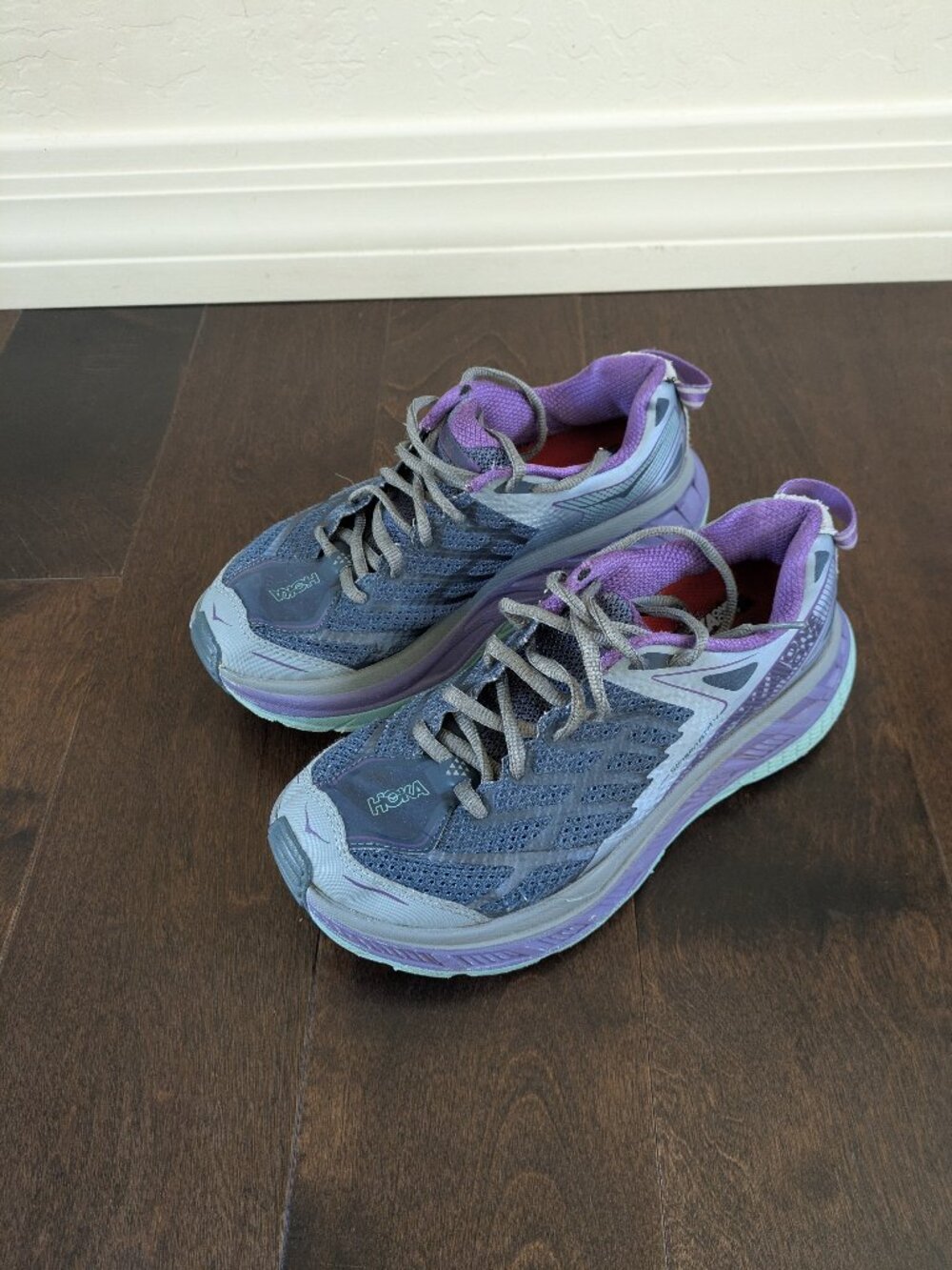 HOKA Stinson ATR 4 Women’s 6.5 Purple Blue Trail Running Shoes